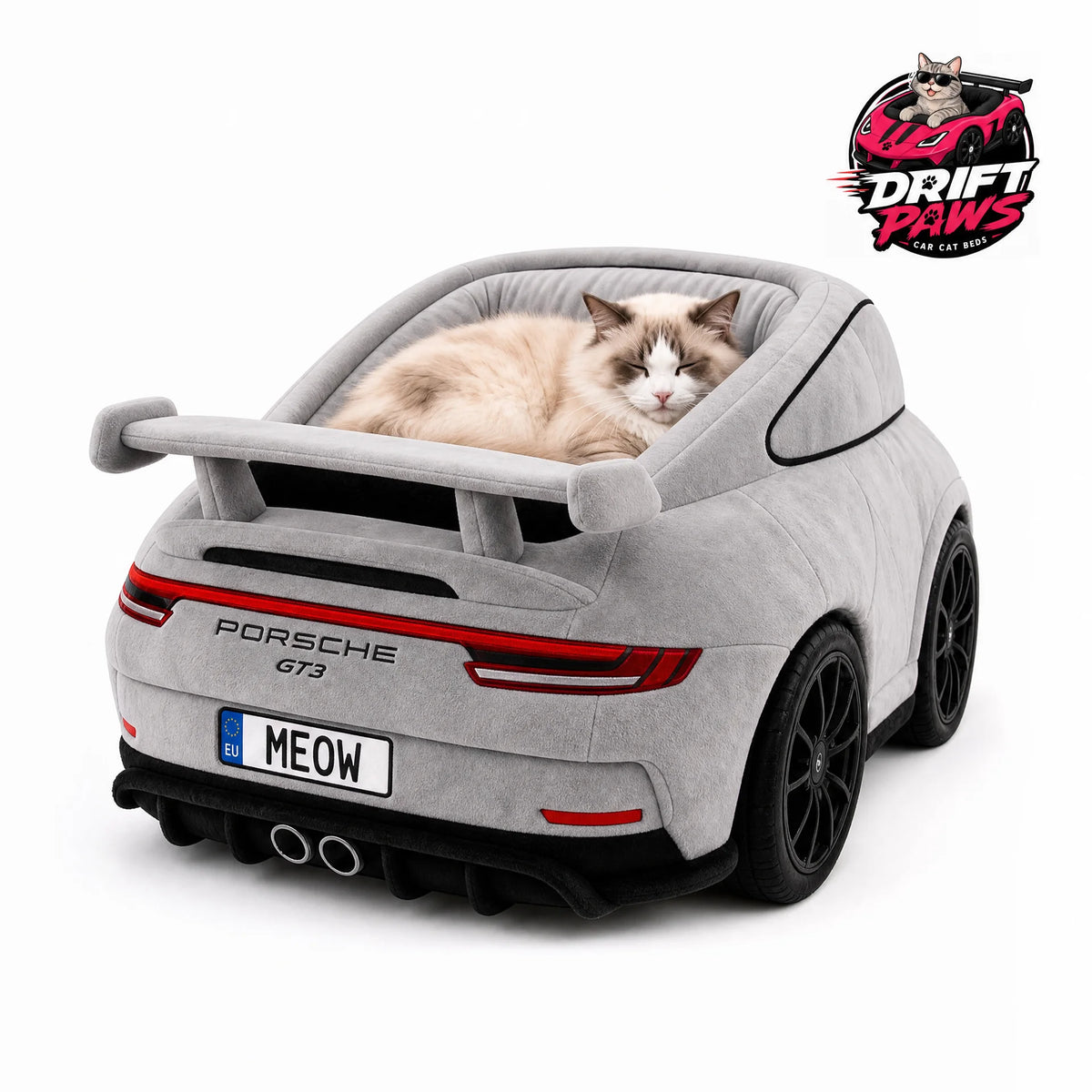 Lit de luxe pour chat en forme de voiture