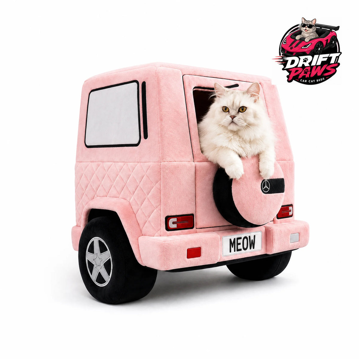 Vue 3 du lit voiture pour chat